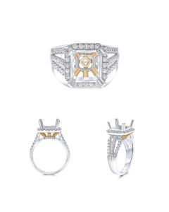 Cushion Fancy Yellow Diamond Ring