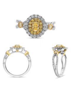 Oval Fancy Yellow Diamond Ring