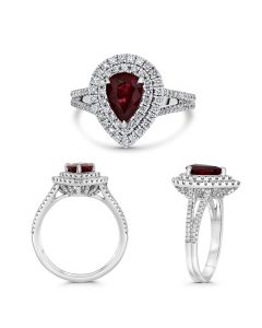 Pear Shape Ruby Ring