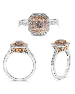 Radiant Pink Diamond Ring