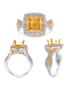 Radiant Fancy Yellow Diamond Ring