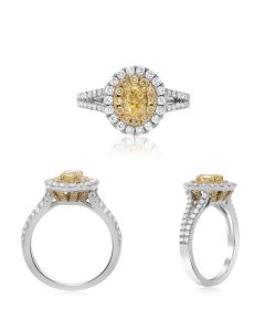 Oval Fancy Yellow Diamond Ring