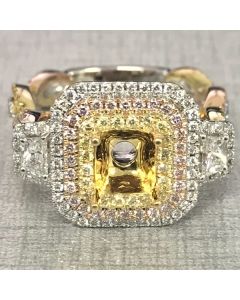 Radiant Fancy Yellow Diamond Ring