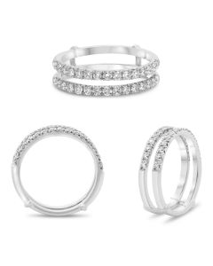 White Diamond Insert Wedding Band