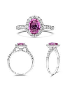 Oval Pink Sapphire Ring