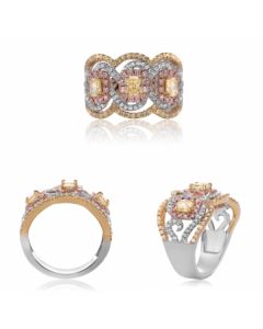 Radiant Fancy Yellow Diamond Ring