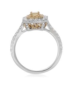 Radiant Fancy Yellow Diamond Ring