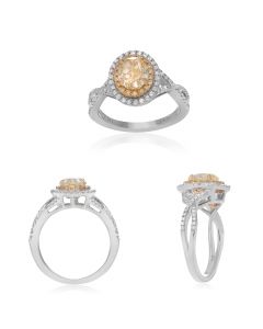 Oval Fancy Yellow Diamond Ring