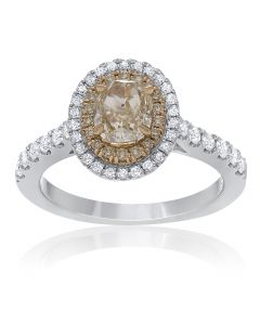 Oval Fancy Yellow Diamond Ring