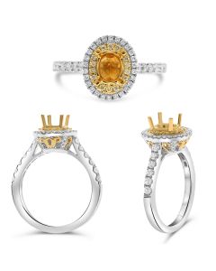 Oval Fancy Yellow Diamond Ring