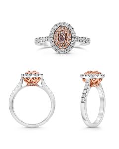 Oval Pink Diamond Ring