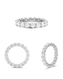 Round Diamond Shared Prong Eternity Band