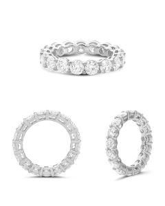 White Diamond Shared Prong Eternity Band