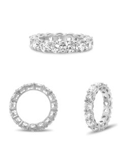 Shared Prong White Diamond Eternity Band