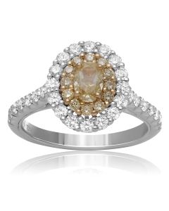 Oval Fancy Yellow Diamond Ring