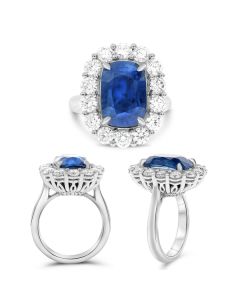 Cushion Sapphire Ring