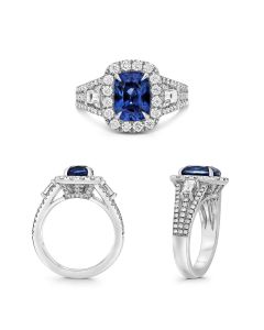 Cushion Sapphire Ring