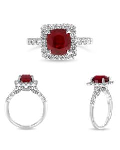 Princess Cut Ruby Ring