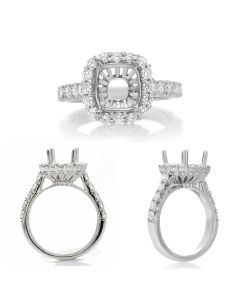 White Gold Cathedral Engagement Setting