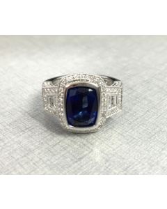 Cushion Sapphire Ring