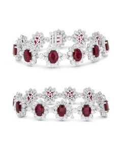 Oval Ruby Bracelet