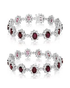 Oval Ruby Bracelet