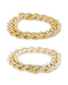 Yellow Gold Chain Diamond Bracelet