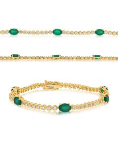 Oval Emerald Bracelet