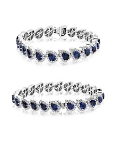 Pear Shape Sapphire Bracelet