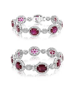Oval Ruby Bracelet