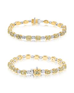 Oval Fancy Yellow Bracelet