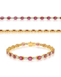 Oval Ruby Bracelet