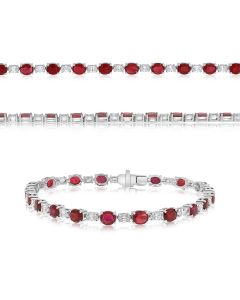Oval Ruby Bracelet