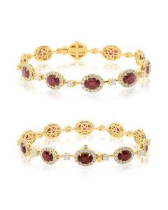Oval Ruby Bracelet