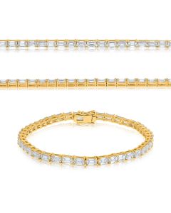 Emerald Cut Diamond Bracelet