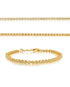 Round Fancy Yellow Diamond Bracelet