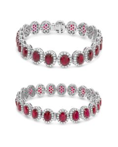 Oval Ruby Bracelet