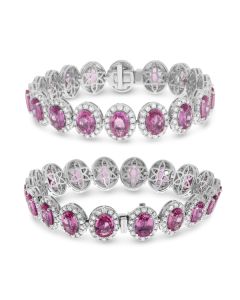 Oval Pink Sapphire Bracelet