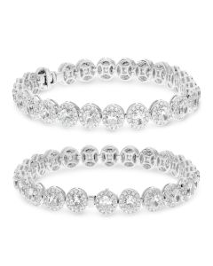 18K Oval Diamond Bracelet