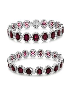 Oval Ruby Bracelet