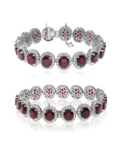 Oval Ruby Bracelet