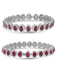 Oval Ruby Bracelet
