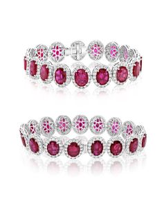 Oval Ruby Bracelet