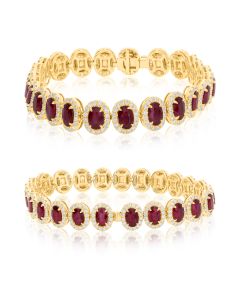 Oval Ruby Bracelet