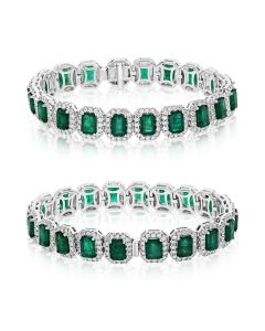 Emerald Cut Emerald Bracelet