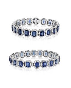 Emerald Cut Sapphire Bracelet