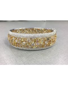 Mixed Shape Fancy Yellow Bangle