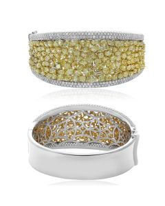 Mixed Shape Fancy Yellow Bangle