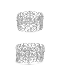 Diamond Spiral Cuff Bracelet