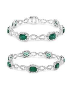 Emerald Cut Emerald Bracelet